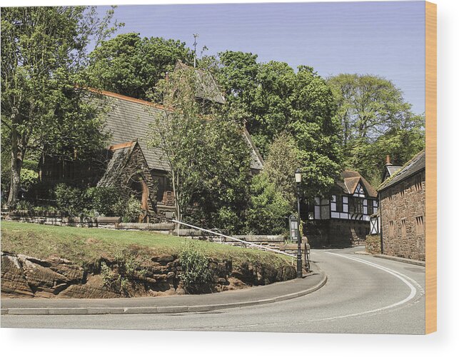 Britain Wood Print featuring the photograph Caldy Village Church by Spikey Mouse Photography