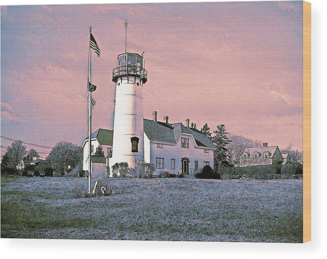 Chatham Lighthouse Wood Print featuring the photograph Cape Cod Americana Chatham Light by Constantine Gregory