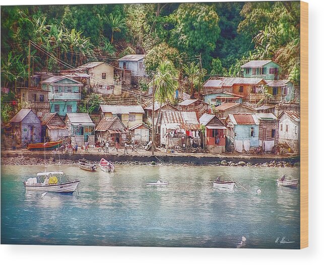 Karibik Wood Print featuring the photograph Caribbean Village by Hanny Heim