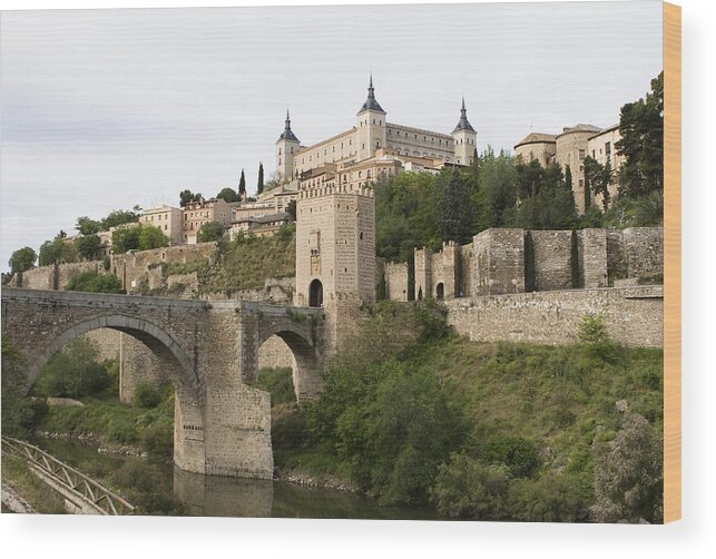 Toledo Wood Print featuring the photograph Castle Entrance To Ancient Toledo by Lorraine Devon Wilke