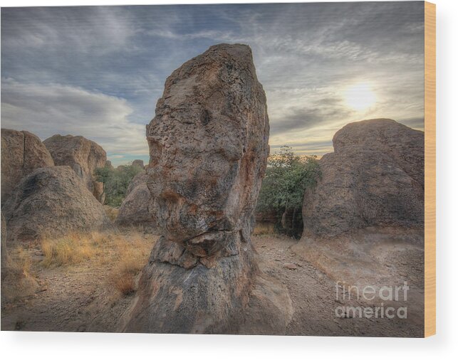 City Of Rocks Wood Print featuring the photograph City of Rocks by Martin Konopacki