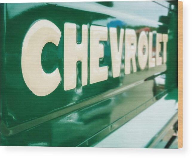 Classic Wood Print featuring the photograph Classic Chevy Truck Tailgate by Jon Woodhams