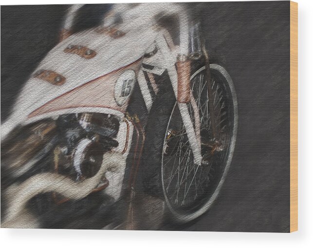 Harley Davidson Wood Print featuring the painting Classic Harley Davidson by Jack Zulli