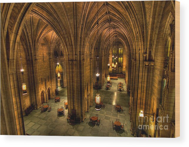 Allegheny County Wood Print featuring the photograph Commons Room Cathedral of Learning University of Pittsburgh by Amy Cicconi