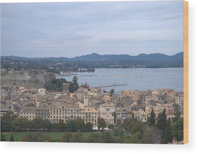 Corfu Wood Print featuring the photograph Corfu.New Port by George Katechis