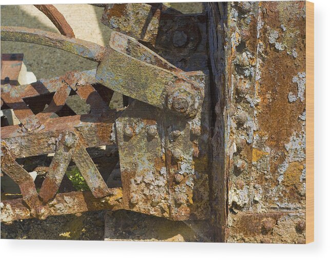 Rusty Wood Print featuring the photograph Corroded Steel by Lynn Hansen