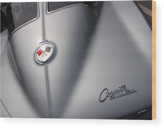 Corvette Wood Print featuring the photograph Corvette Sting Ray 1963 by John Schneider