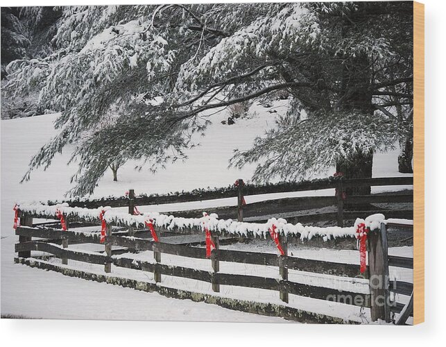 Virginia Wood Print featuring the photograph Country Christmas by Eric Liller