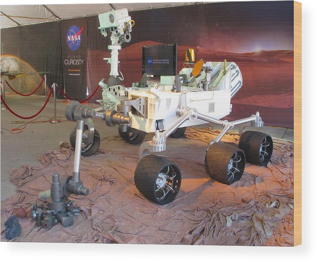 Curiosity Wood Print featuring the photograph NASA's Curiosity Rover - Mars Science Laboratory by Ram Vasudev