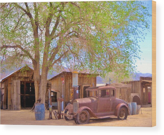 Car Wood Print featuring the photograph Days Past by Marilyn Diaz