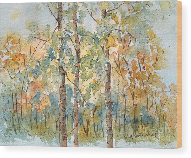 Impressionism Wood Print featuring the painting Deep Woods Waskesiu by Pat Katz