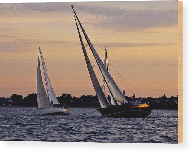 Sailing Wood Print featuring the photograph Denali at Speed by Michael Nowotny