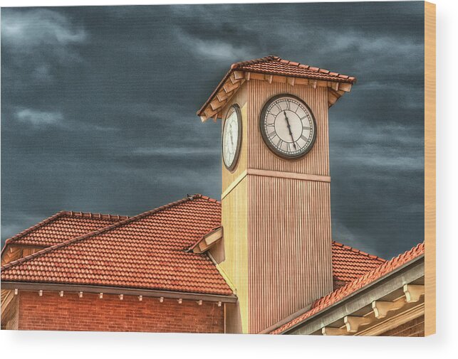 Time Wood Print featuring the photograph Depot Time by Brenda Bryant