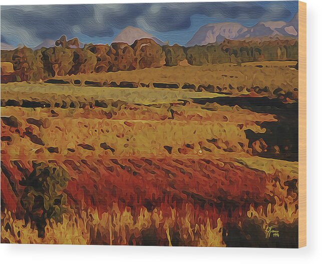 Countryside Wood Print featuring the digital art Dreamside by Vincent Franco