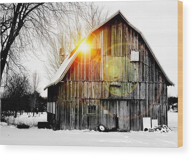 Barn Wood Print featuring the photograph Early Morning Light by Virginia Folkman