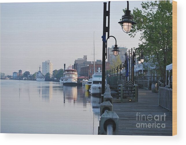Green Wood Print featuring the photograph Early Morning Walk Along the River by Bob Sample