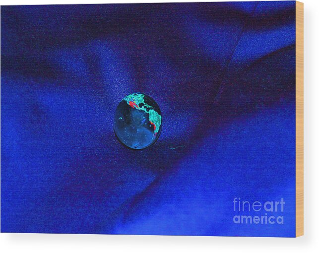 First Star Art Wood Print featuring the digital art Earth Alone by First Star Art