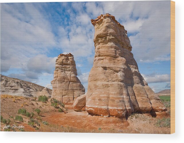 Arid Climate Wood Print featuring the photograph Elephant's Feet Rock Formation by Jeff Goulden