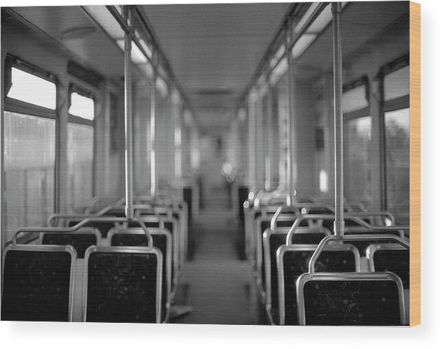 Tranquility Wood Print featuring the photograph Empty Train by Phuong Nguyen