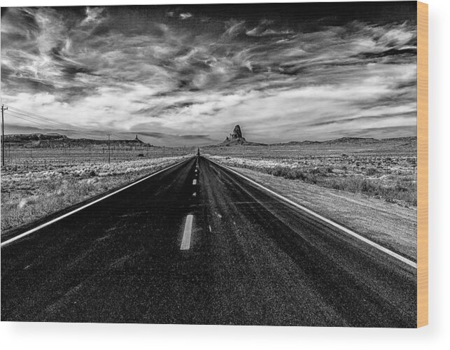 Arizona Wood Print featuring the photograph Endless Road Rt 163 by Louis Dallara