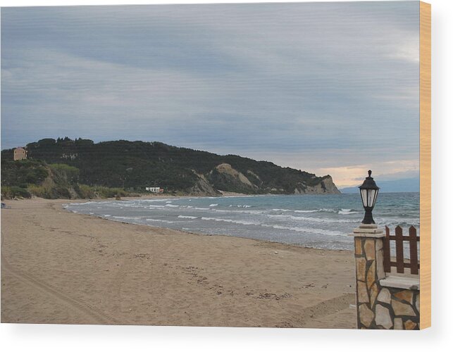 Seascape Wood Print featuring the photograph Erikousa Beach 2 by George Katechis