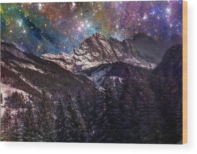 Winter Wood Print featuring the photograph Fantasy mountain landscape by Martin Capek