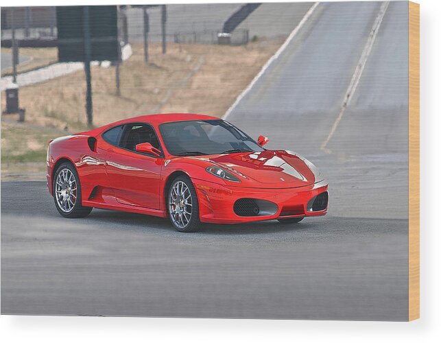 Auto Wood Print featuring the photograph Ferrari F430 by Dave Koontz