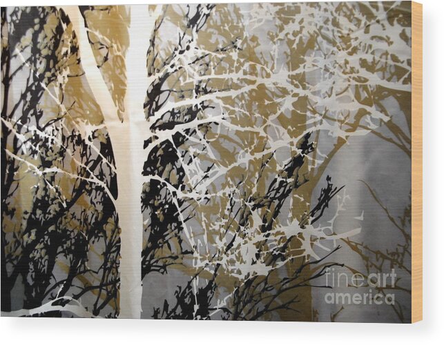 Forest Wood Print featuring the photograph Forest - Horizontal by Jacqueline M Lewis