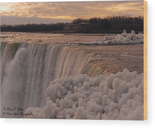 Niagara Falls Wood Print featuring the photograph Frozen Falls by Hany J