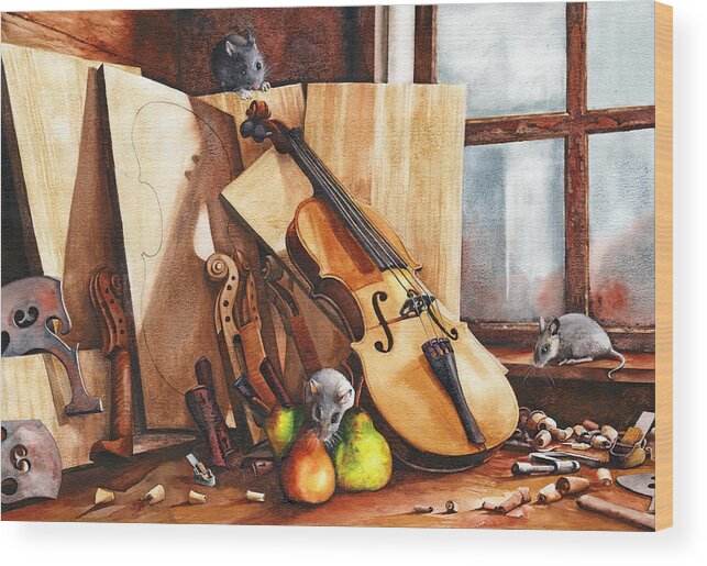 Wood Wood Print featuring the painting Fruit Of The Wood by Peter Williams