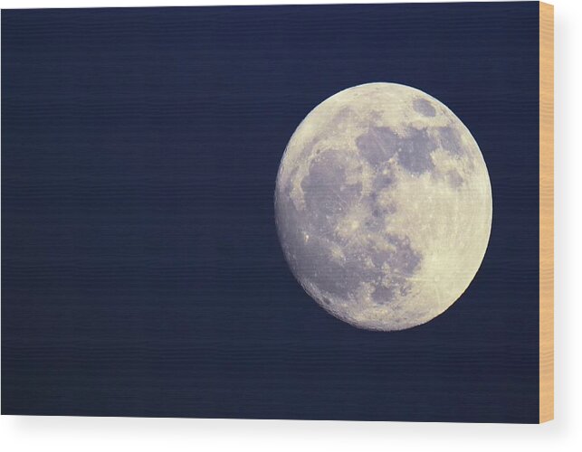 Sky Wood Print featuring the photograph Full Moon by Sjo