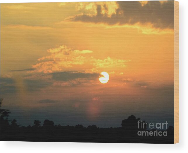 Sunset Wood Print featuring the photograph Georgetown Sunset by Kathy Baccari
