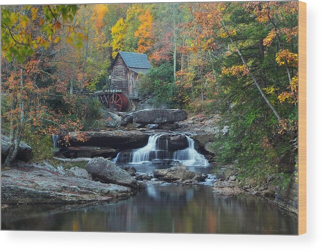 Glade Creek Grist Mill Wood Print featuring the photograph Glade Creek Grist Mill by Daniel Behm