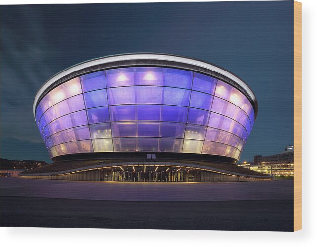 Photography Wood Print featuring the photograph Glasgow Hydro Arena by Grant Glendinning