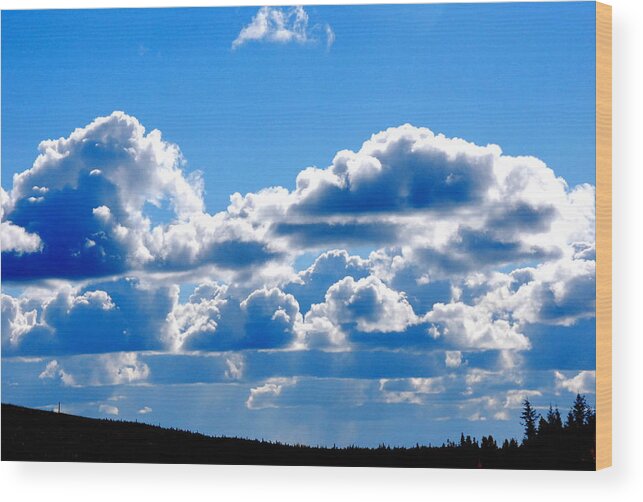 Cloud Wood Print featuring the photograph Glorious Clouds I by Kathy Sampson