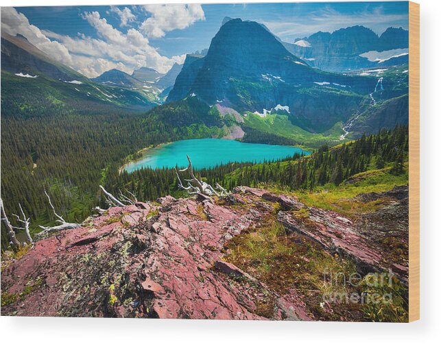 America Wood Print featuring the photograph Grinnel Lake by Inge Johnsson