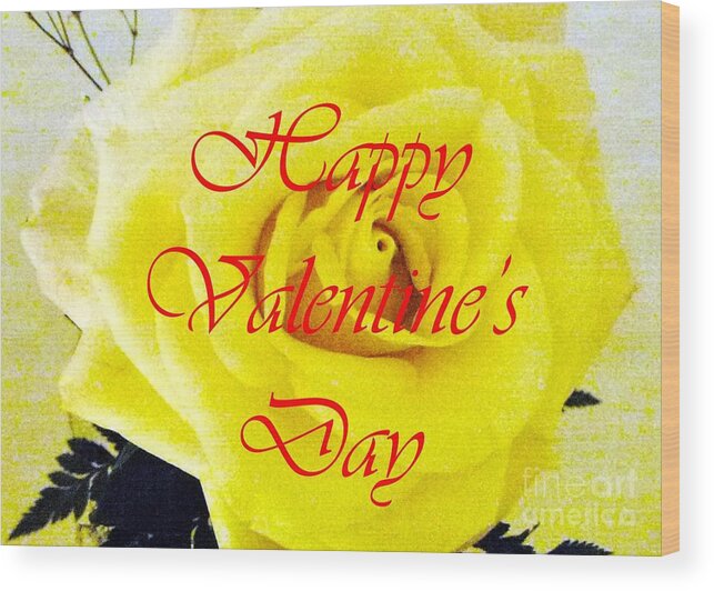 Happy Valentine's Day Wood Print featuring the photograph Happy Valentine's Day by Barbie Corbett-Newmin