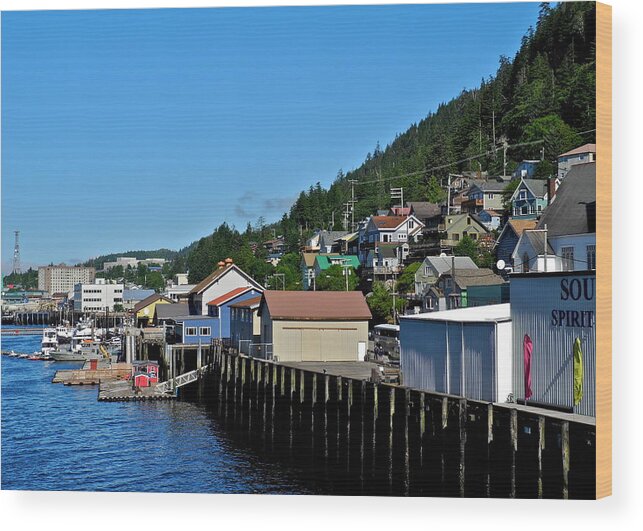 Harbor Wood Print featuring the photograph Harbor in Ketchikan AK by Kirsten Giving