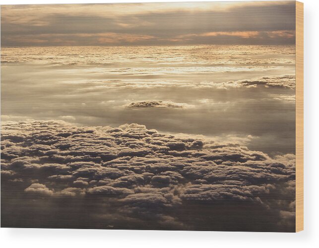 Aerial Wood Print featuring the photograph Above The Clouds by Ramunas Bruzas
