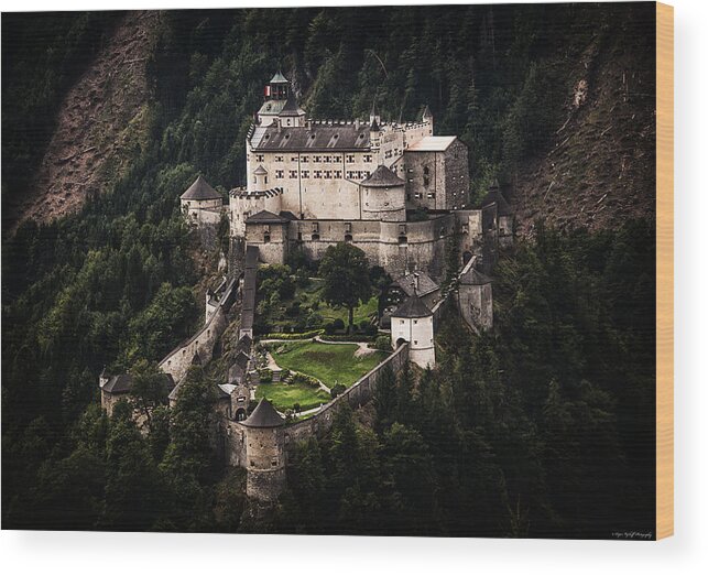 Castle Wood Print featuring the photograph Hohenwerfen Castle by Ryan Wyckoff