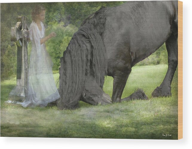 Horses Wood Print featuring the photograph I Miss You by Fran J Scott