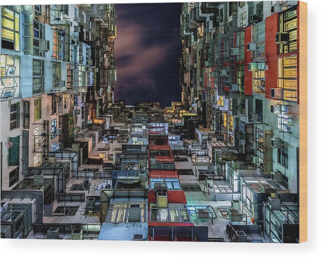 Hongkong Wood Print featuring the photograph Insomnia by Andreas Agazzi
