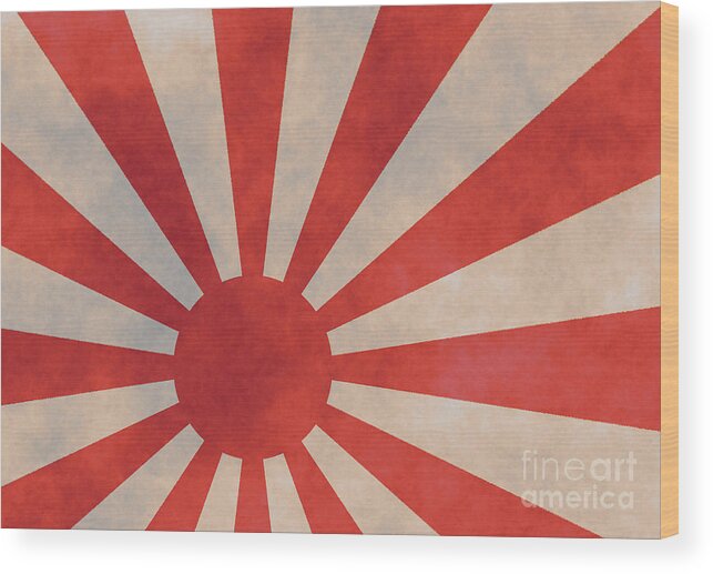 Japanese Wood Print featuring the digital art Japanese Rising Sun by Amanda Mohler