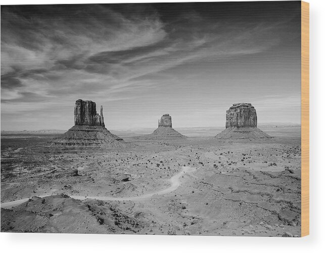 Arizona Wood Print featuring the photograph John Ford View of Monument Valley by Louis Dallara
