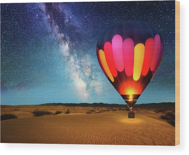 Landscape Wood Print featuring the photograph Journey Under The Stars Alt 2018 by Matt Anderson