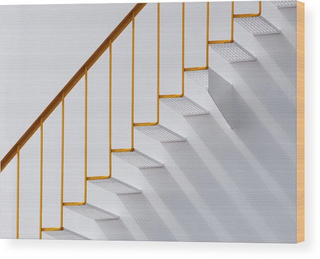 Stairs Wood Print featuring the photograph Just Steps by Jacqueline Hammer