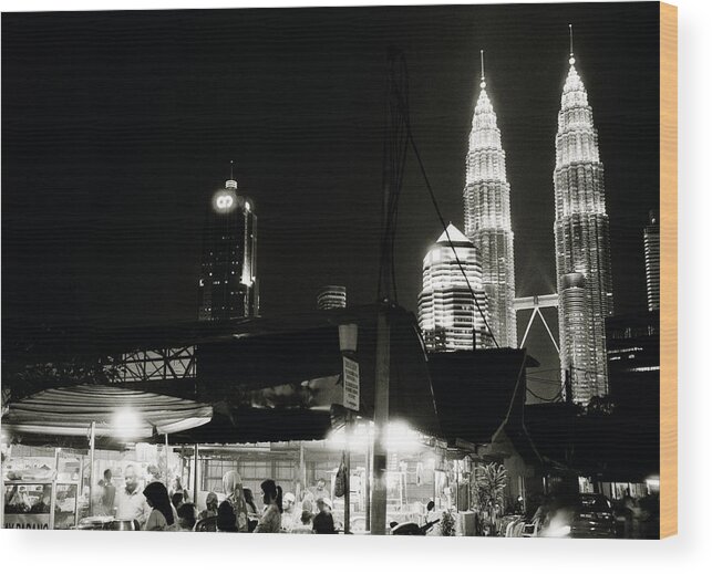 Petronas Towers Wood Print featuring the photograph Ethereal Kampung Baru by Shaun Higson