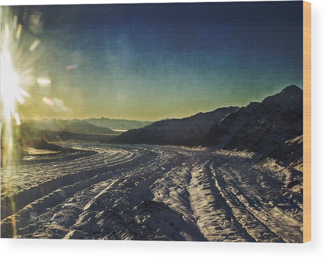 Landscape Wood Print featuring the photograph Kennicott Glacier by Fred Denner