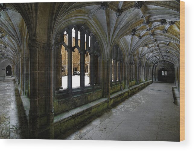 Lacock Abbey Wood Print featuring the photograph Lacock Abbey by John Chivers