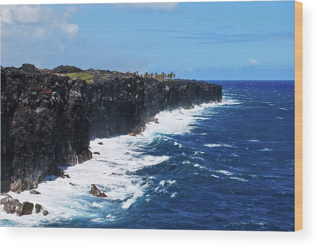 Cliff Wood Print featuring the photograph Lava Shore by Christi Kraft